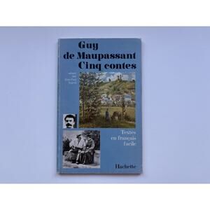 Guy de Maupassant Cinq contes Hachette Paperback French Short Stories